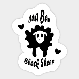 Baa Baa Black Sheep Sticker